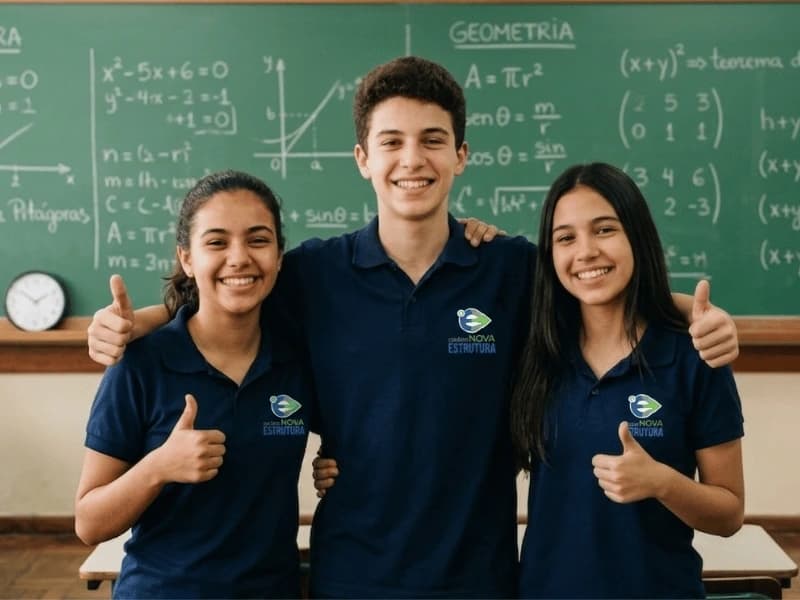Alunos do Ensino Médio do Colégio Estrutura